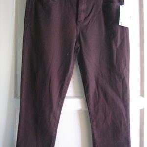 JOE'S JEANS Women New W/Tags Size 29 Icon Coated Dark Wine